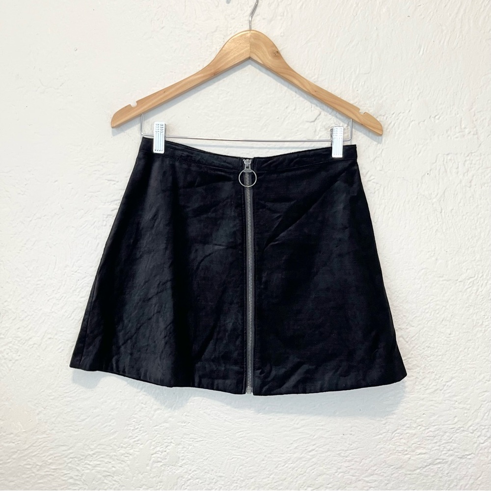 Free People Mini Skirt Black Velvet Grunge Festival Boho Western 4